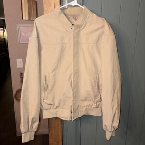 Vintage Arnie Size M Retro Hipster Cotton Blend Khaki Zip Front Bomber Jacket
